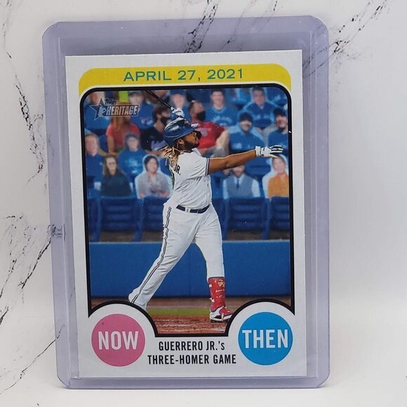 2022 TOPPS Heritage High Number Now and Then #NAT-5 Vladimir Guerrero Jr - Picture 1 of 4